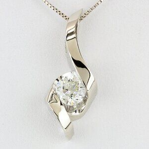 Sirena Collection 14KWG 1/2 Carat Solitaire Diamond Pendant
